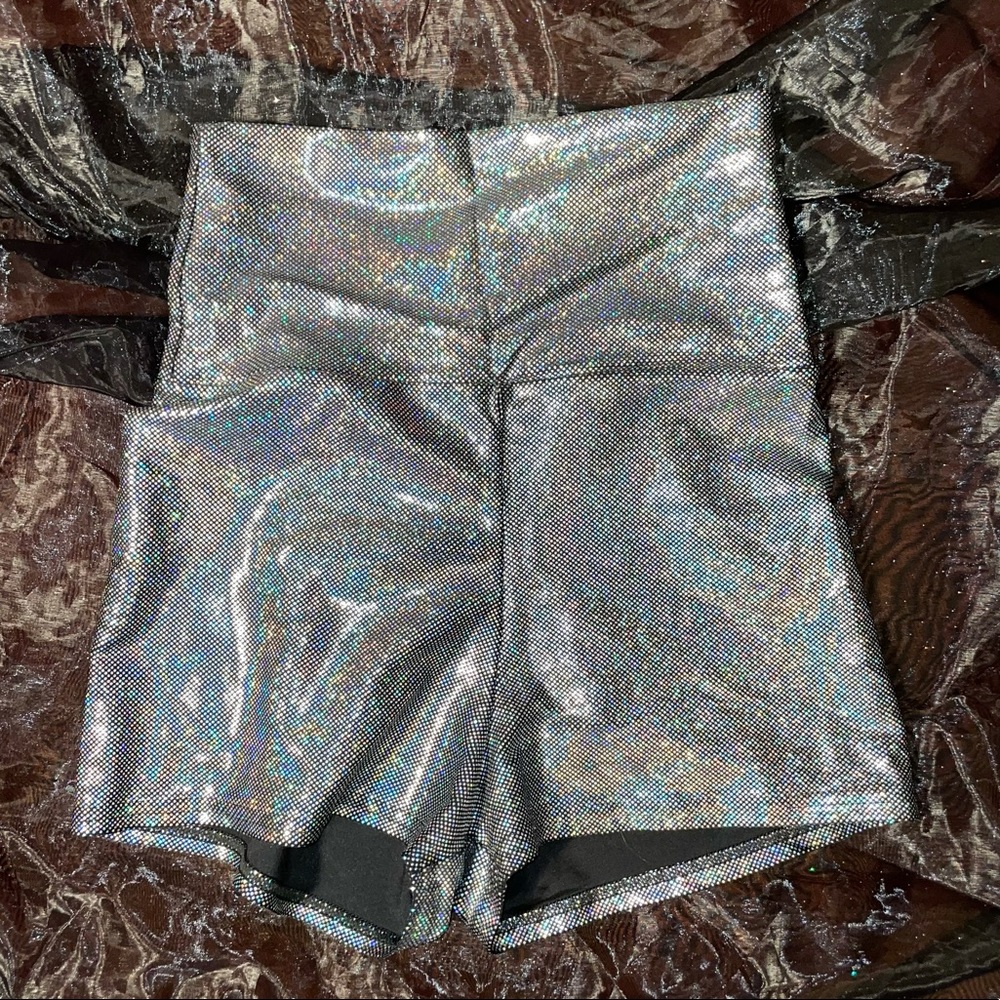 High Waisted Shimmer Spanx / Short Shorts